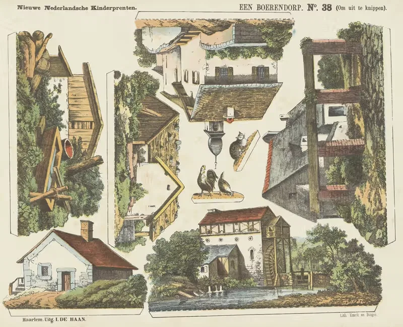 Een boerendorp by Emrik & Binger, 1875-1919 — digital art print download
