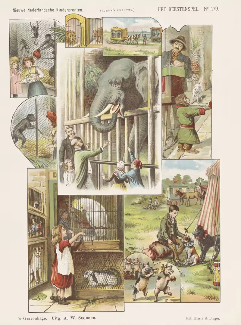 Игры животных by Эмрик и Бингер, 1875-1919 — digital art print download