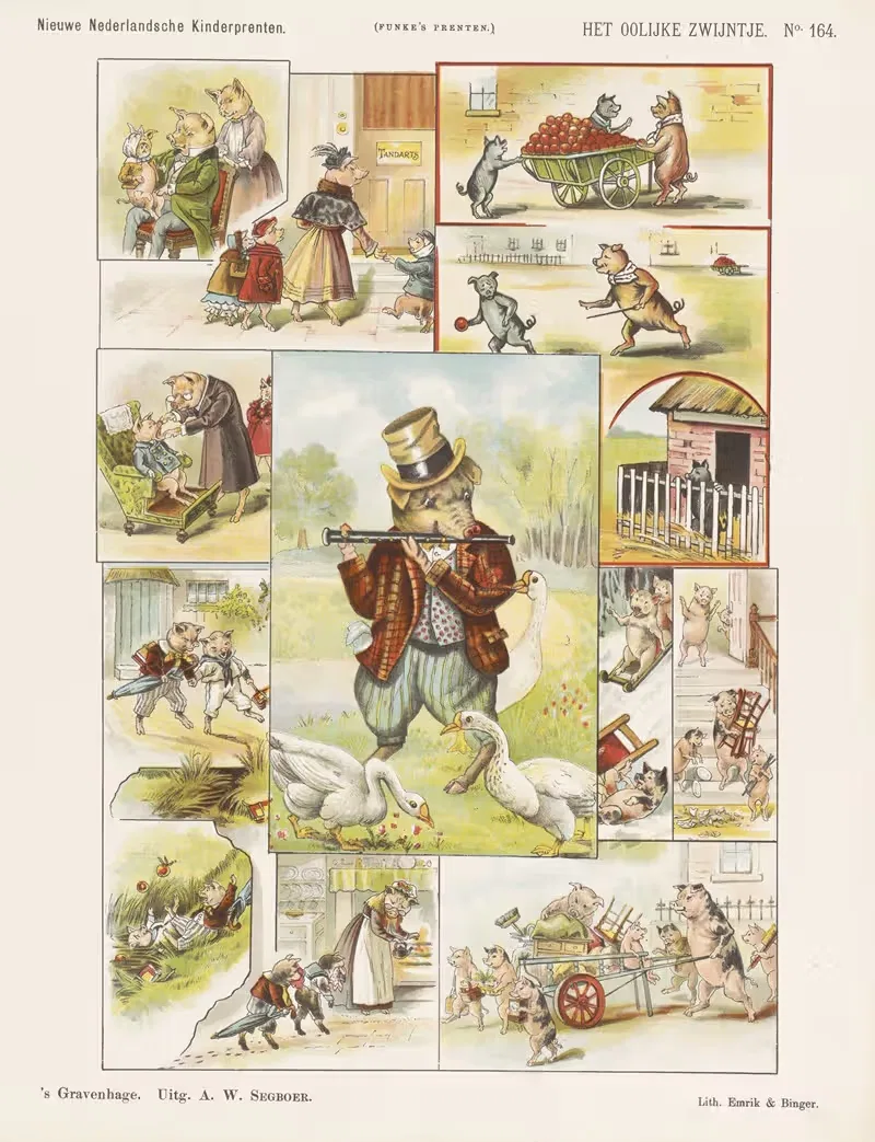Het oolijke zwijntje by Emrik & Binger, 1875-1919 — digital art print download