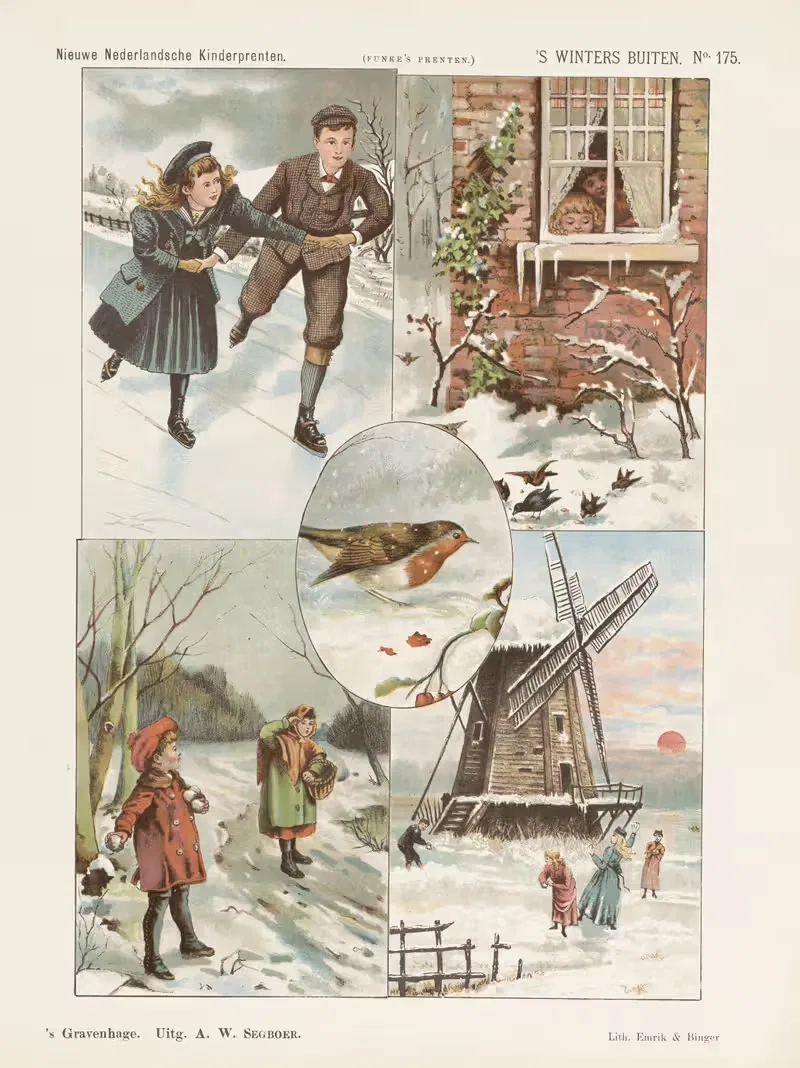 's Winters buiten by Emrik & Binger, 1875-1919 — digital art print download