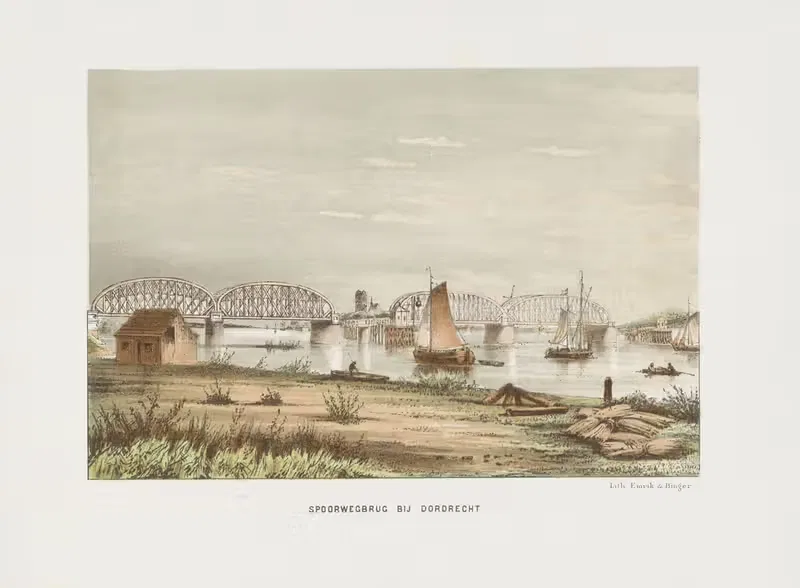 Spoorwegbrug bij Dordrecht — Emrik & Binger