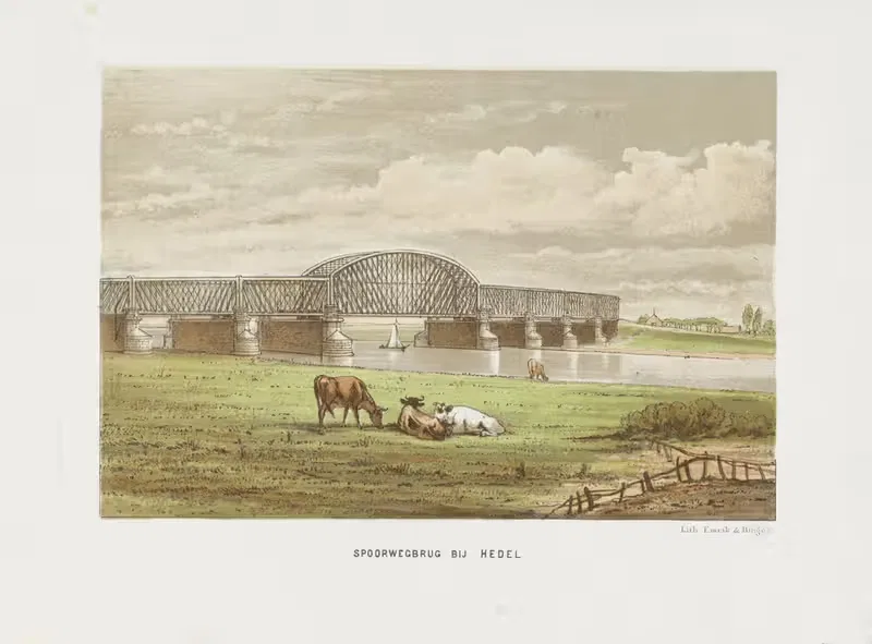 Железнодорожный мост у Хедела by Эмрик и Бингер, 1872-1874 — digital art print download