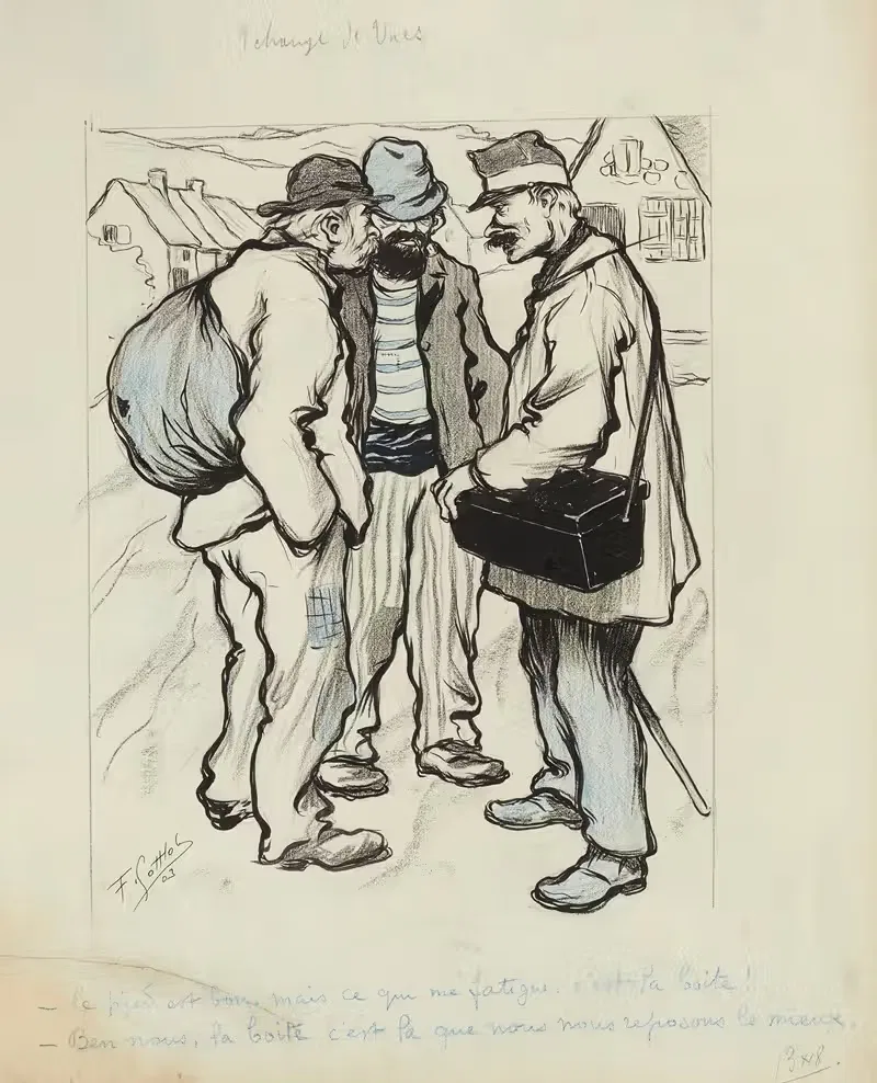 Обмен мнениями by Фернан Луи Готлоб, 1903 — digital art print download