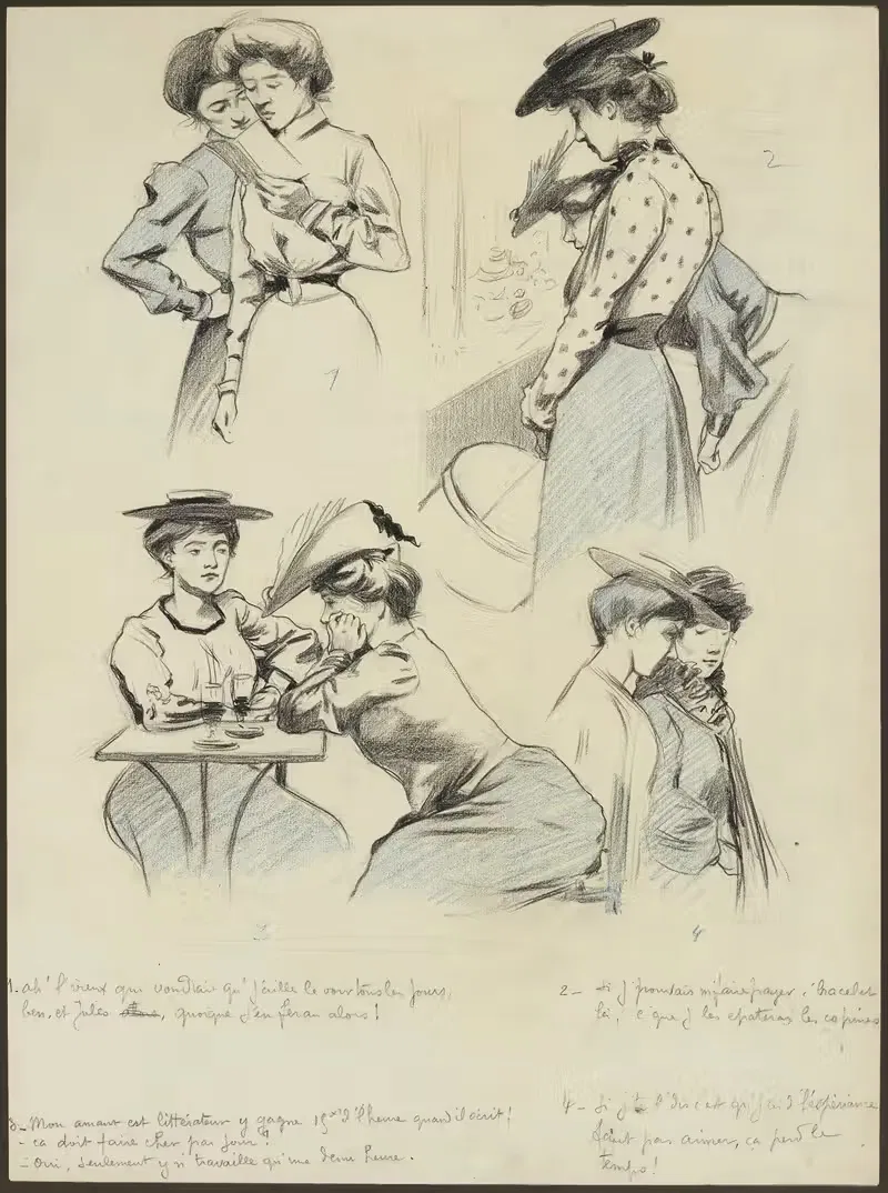 P'tites femmes by Fernand Louis Gottlob, 1903 — digital art print download