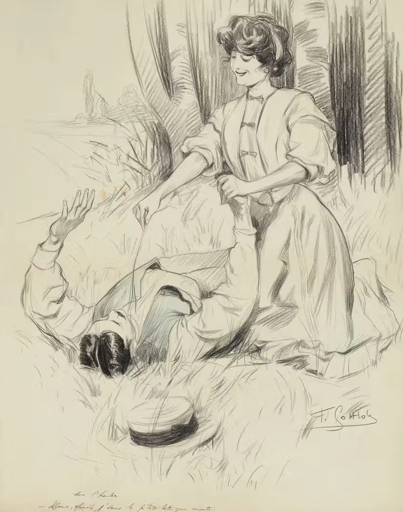 На траве by Фернан Луи Готлоб, 1909 — digital art print download