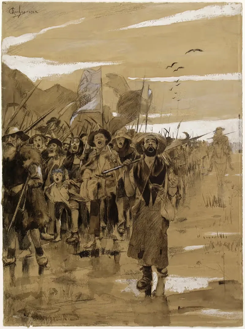 Марш шахтеров by Жорж Антуан Рошегросс, 1884 — digital art print download