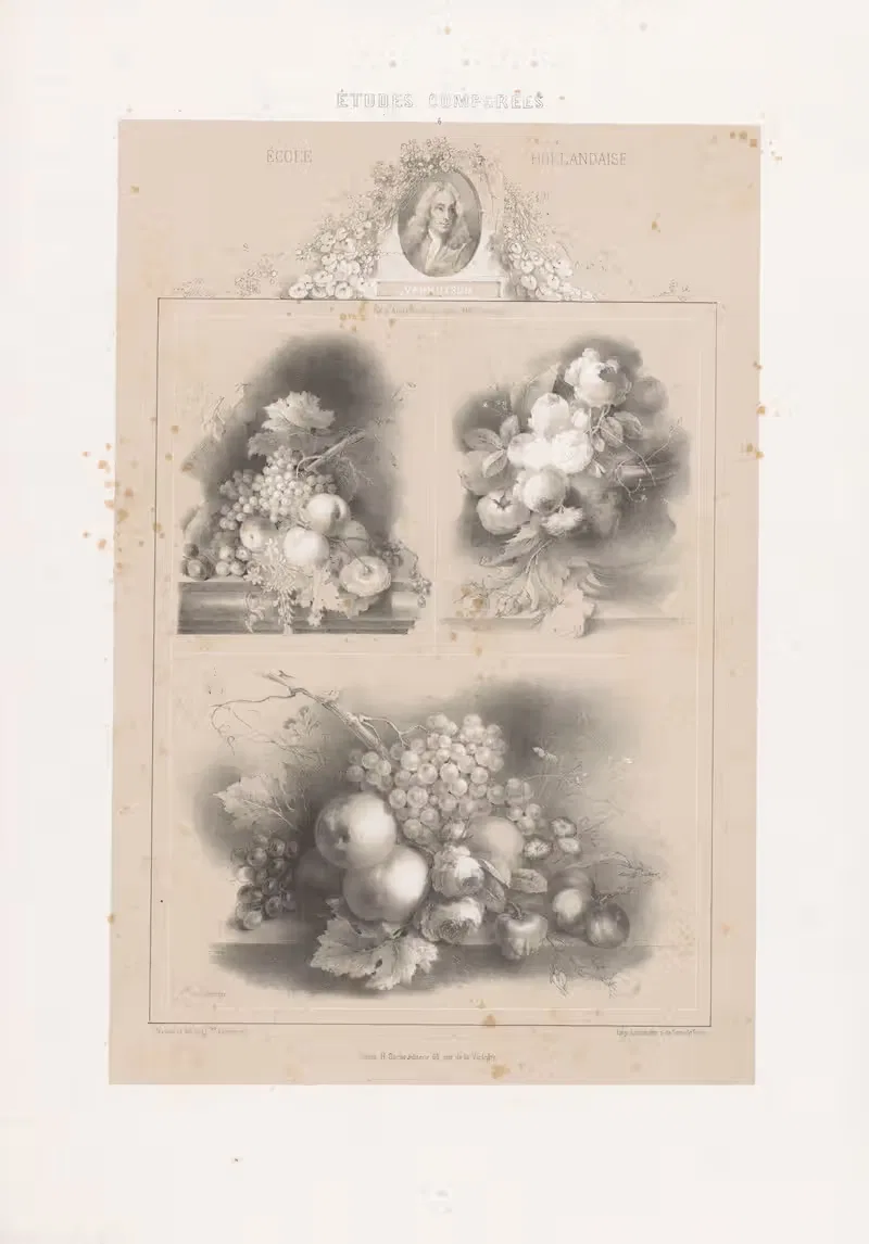 Jan van Huysum – École Hollandaise — Joseph Rose Lemercier