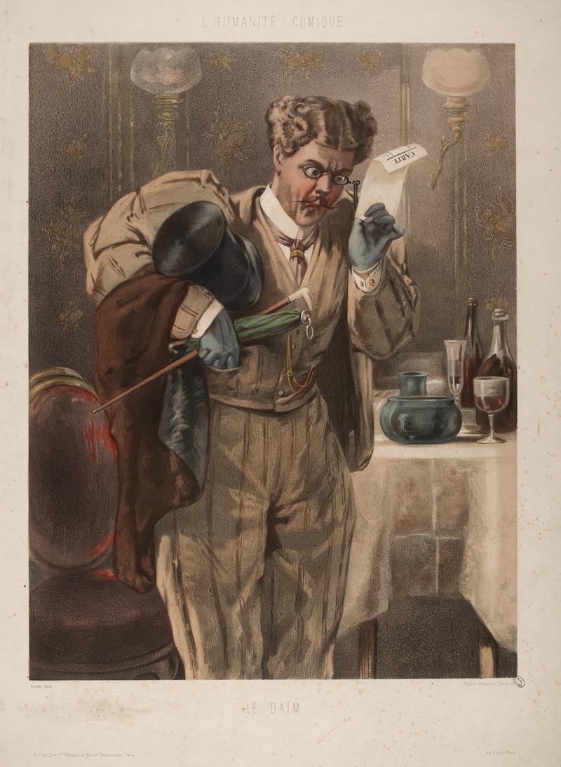 Комическая человечность. Олень by Филипп-Жак Линдер — digital art print download