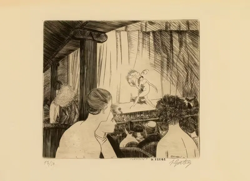 В музыкальном зале: танцовщица by Пьер Гатье, 1923 — digital art print download