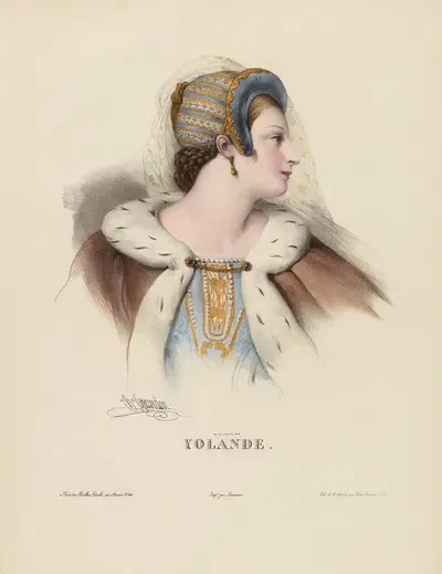 Yolande by Pierre Louis Henri Grévedon, 1828-1830 — digital art print download