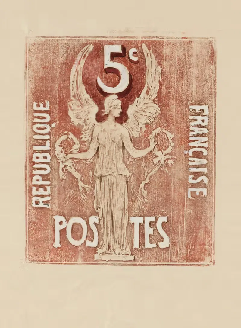 Esquisses de timbres pour un concours – 5 centimes — Pierre Roche