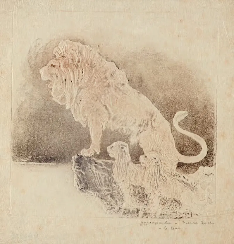 Лев by Пьер Рош, 1906 — digital art print download