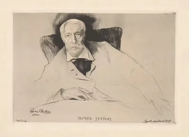 Portrait of Alfred Stevens — Edgar Chahine