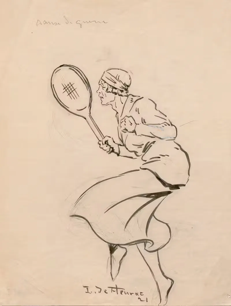 Миссис Мэллори, танец войны by Луи де Флерак, 1921 — digital art print download