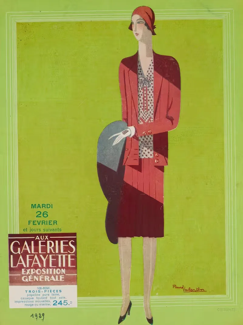 Aux Galeries Lafayette by Paul Valentin, 1929 — digital art print download