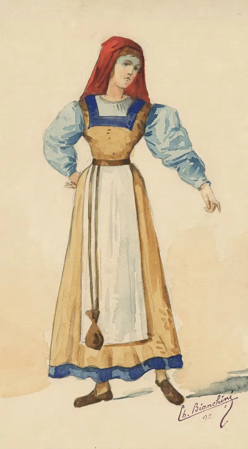 Исторические костюмы Pl.05 by Шарль Бьянкини, 1892 — digital art print download