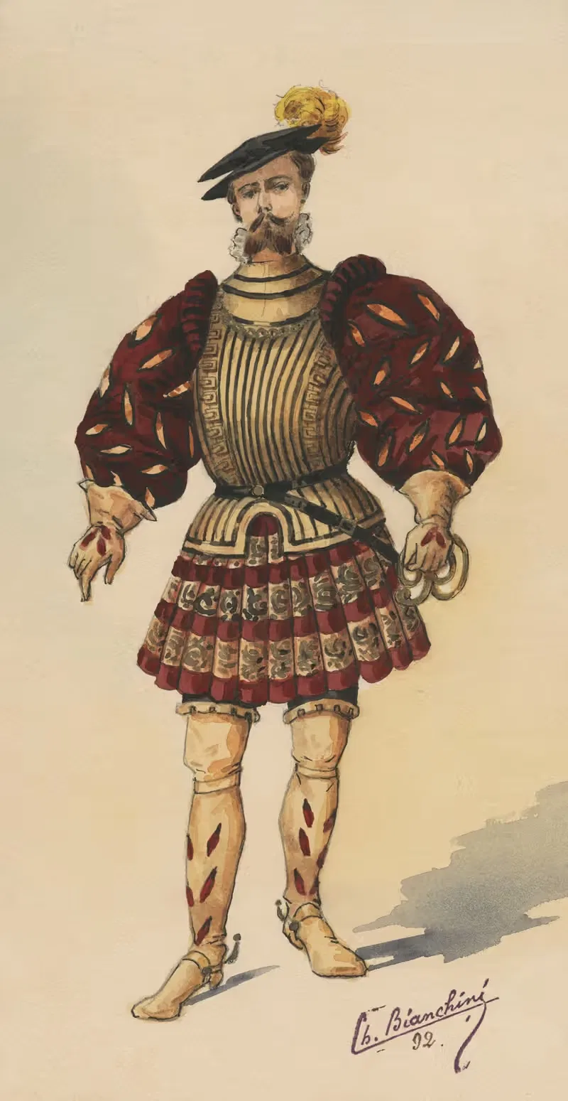 Исторические костюмы by Шарль Бьянкини, 1892 — digital art print download