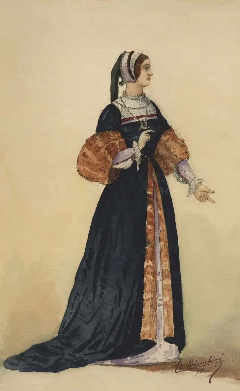 Исторические костюмы Pl.16 by Шарль Бьянкини, 1892 — digital art print download