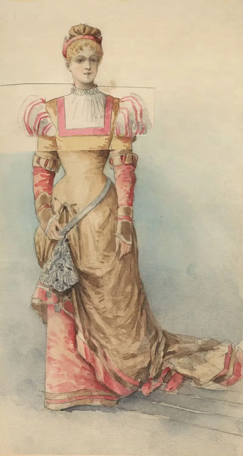 Исторические костюмы, пл. 21 by Шарль Бьянкини, 1892 — digital art print download