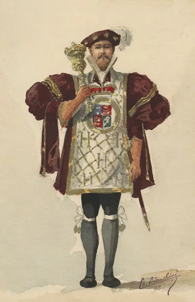 Исторические костюмы, Пл.46 by Шарль Бьянкини, 1892 — digital art print download