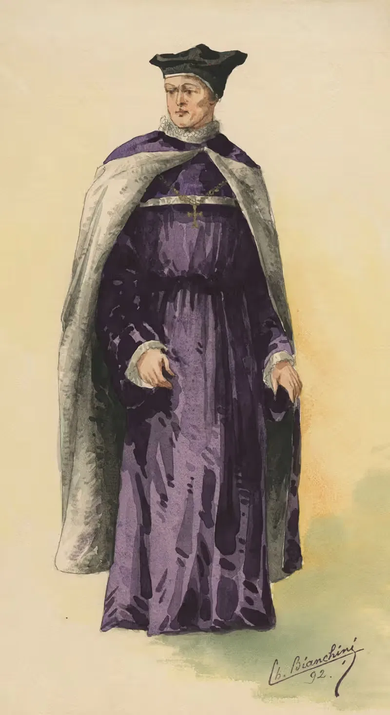Исторические костюмы Пл.48 by Шарль Бьянкини, 1892 — digital art print download
