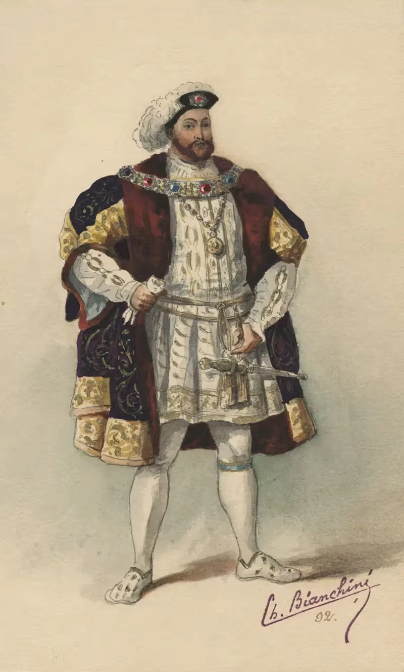 Исторические костюмы Пл.50 by Шарль Бьянкини, 1892 — digital art print download