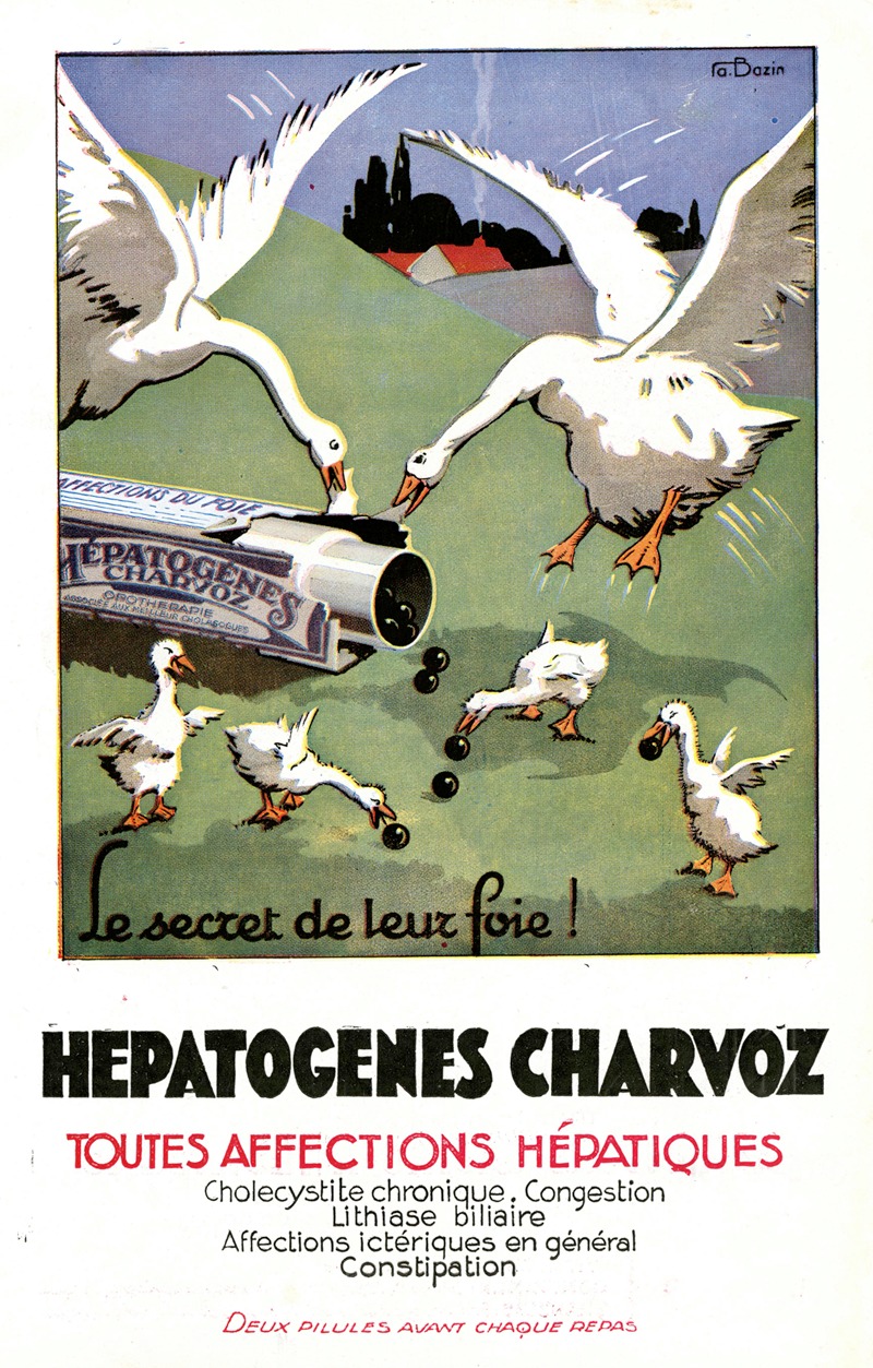Hépatogènes Charvoz by A. Bazin, 1910-1950 — digital art print download
