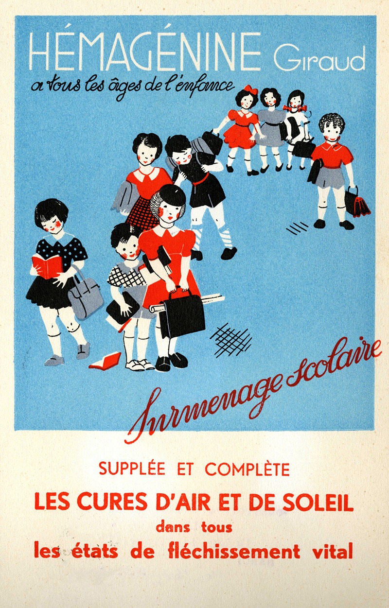 Hémagénine Giraud by Аноним, 1910-1950 — digital art print download