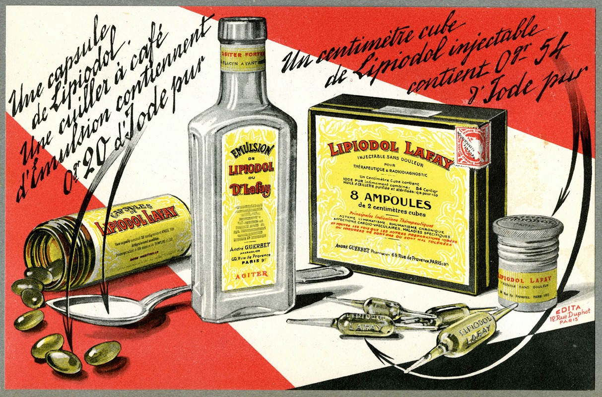 Lipiodol Lafay by Anonymous, 1910-1950 — digital art print download