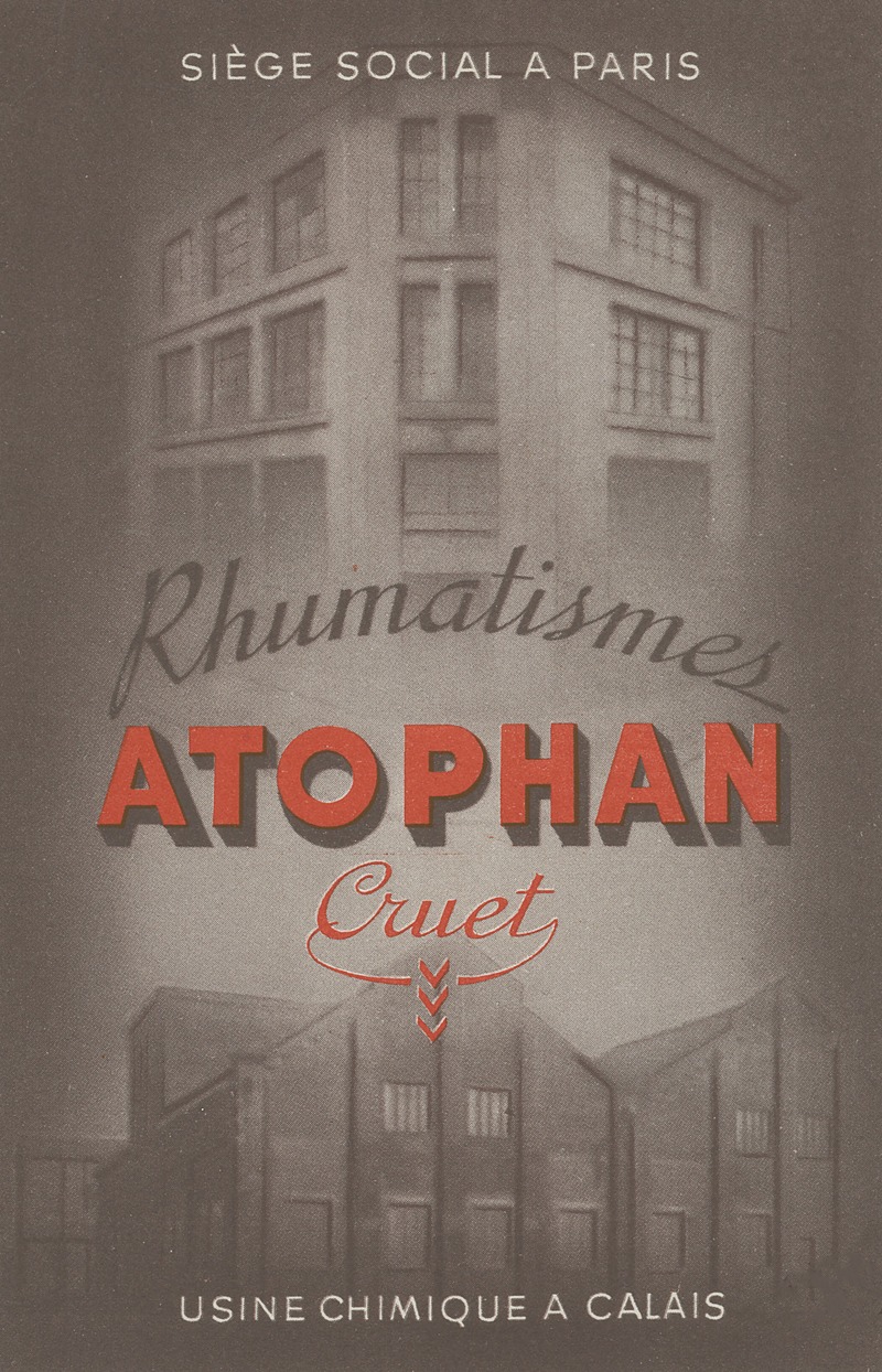 Rhumatismes ; Atophan by Аноним, 1910-1950 — digital art print download