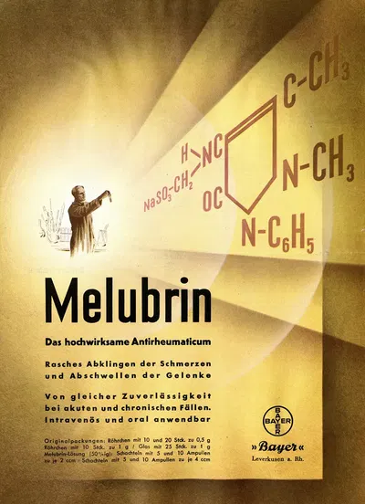 Melubrin by Bayer, 1910-1950 — digital art print download