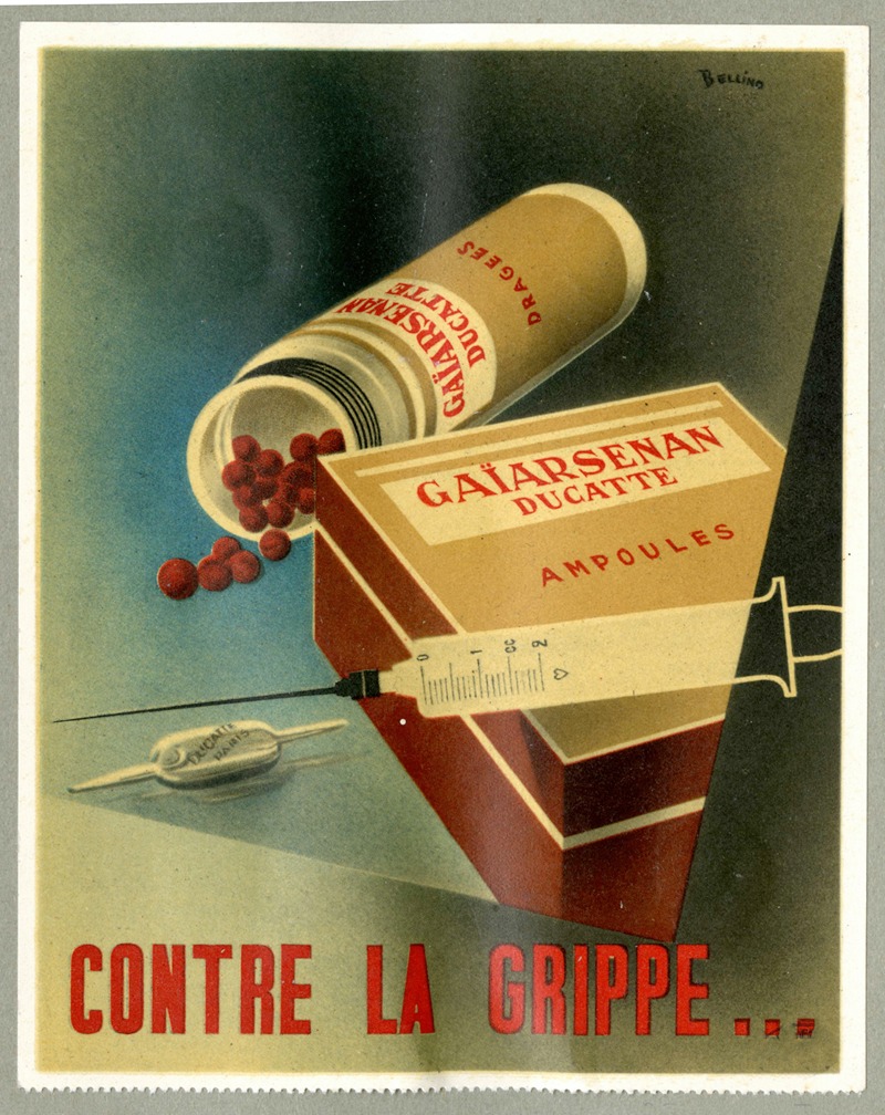 Contre la grippe by Bellino, 1910-1950 — digital art print download
