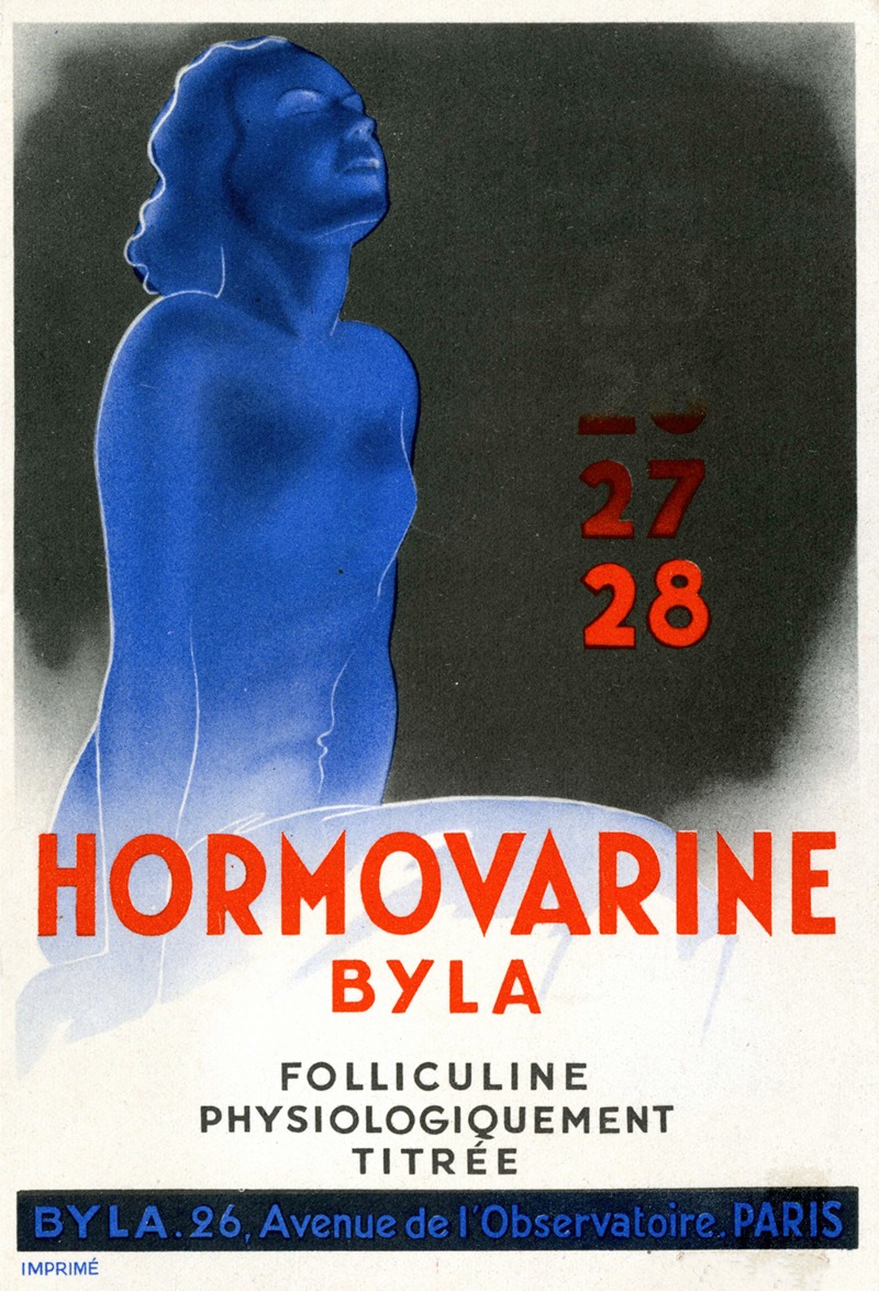 Hormovarine by Etablissements Byla, 1910-1950 — digital art print download