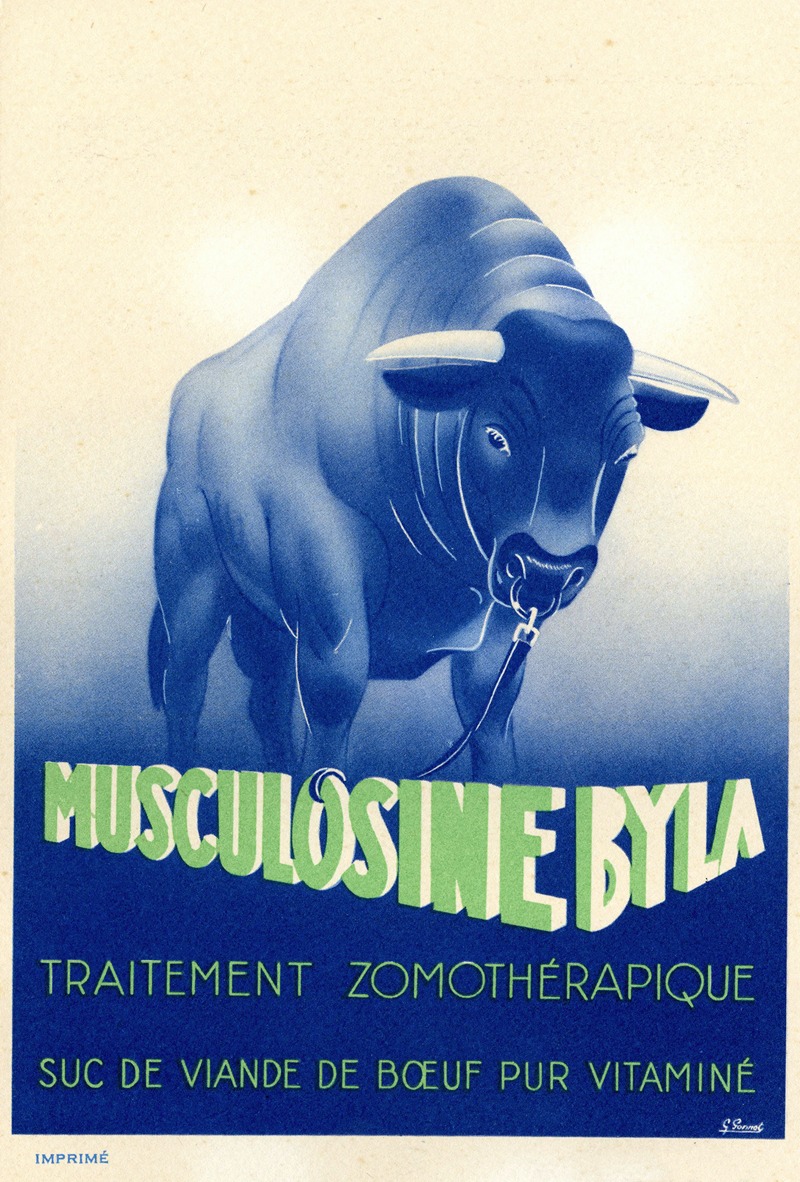 Musculosine Byla by Etablissements Byla, 1910-1950 — digital art print download