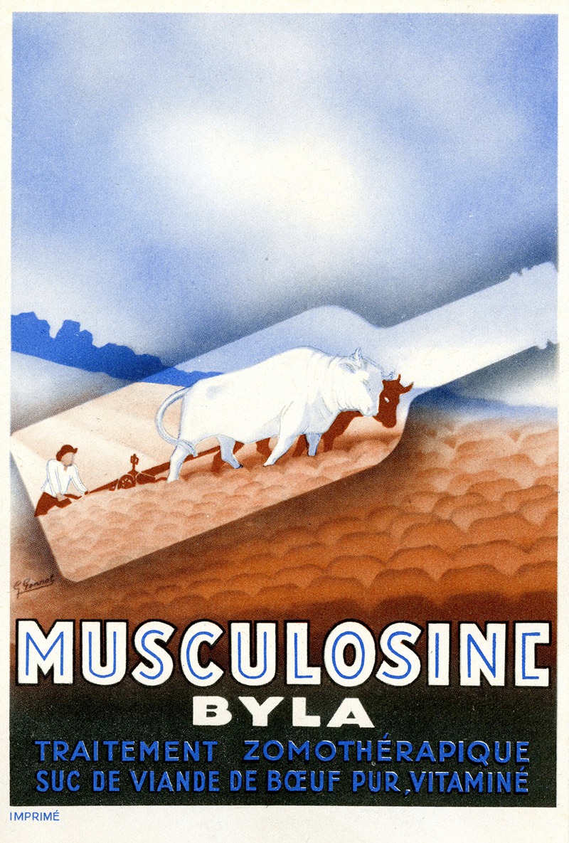 Musculosine Byla by Etablissements Byla, 1910-1950 — digital art print download