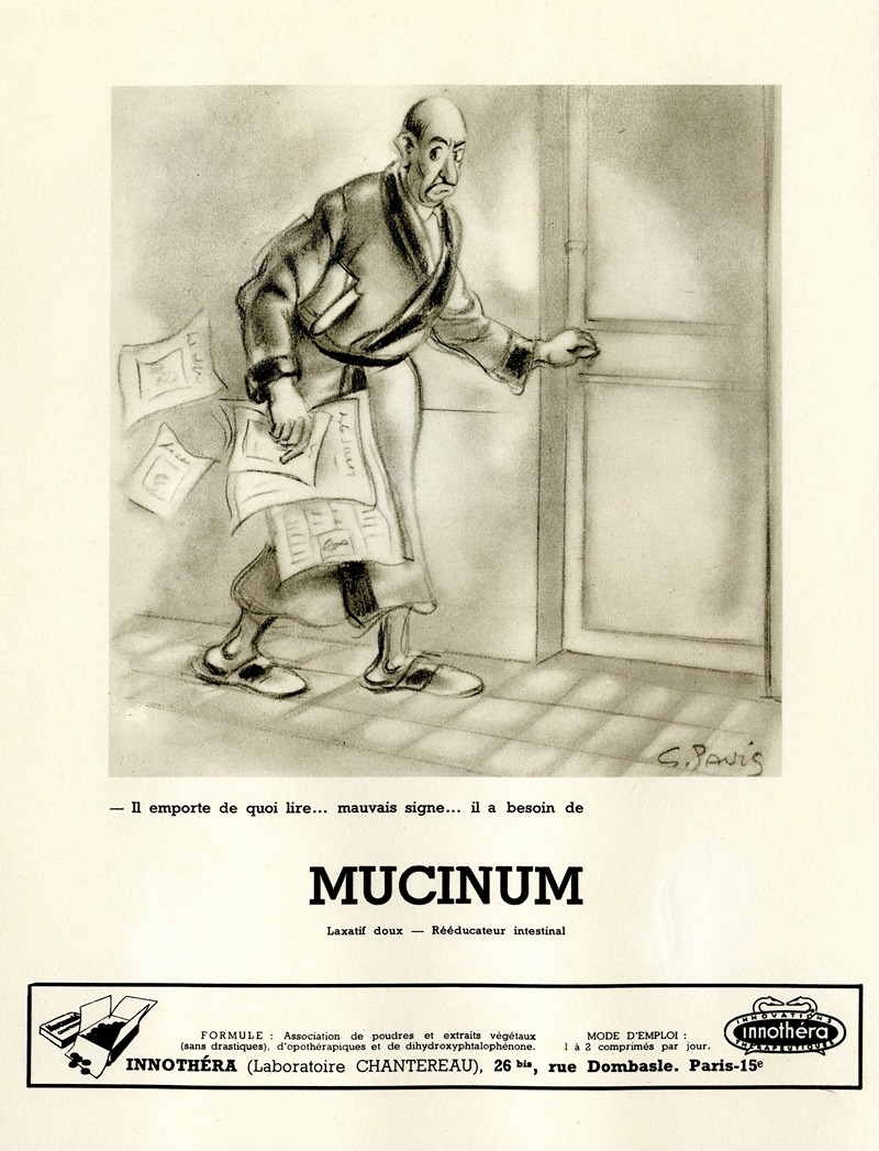 Mucinum by Laboratoire Chantereau, 1910-1950 — digital art print download