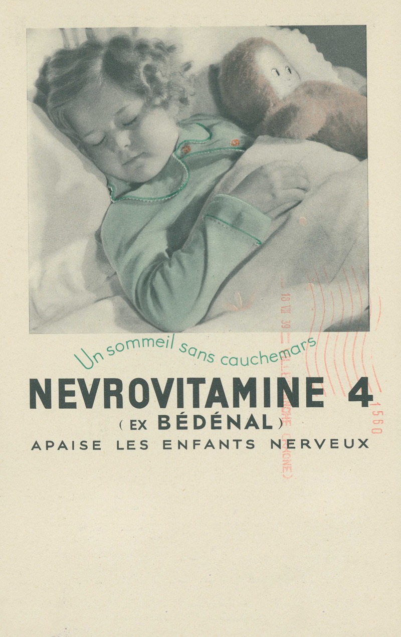 Nevrovitamine 4 by Laboratoire d'actino-biologie, 1910-1950 — digital art print download