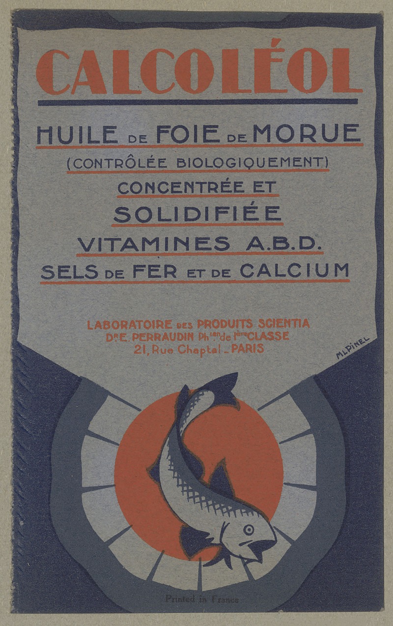 Calcoléol by Laboratoire des produits Scientia, 1910-1950 — digital art print download