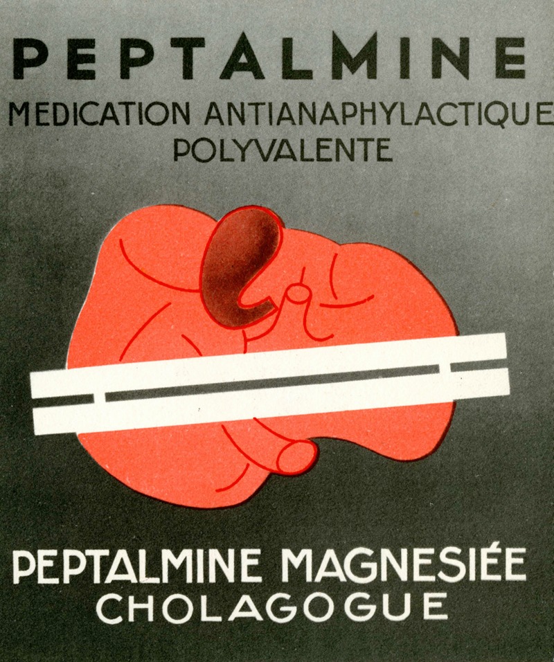 Peptalmine by Laboratoire des produits Scientia, 1910-1950 — digital art print download