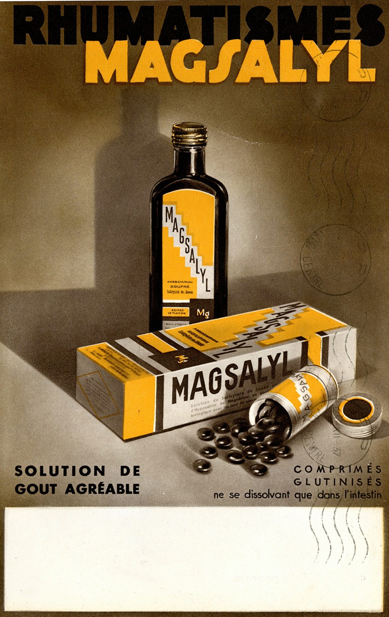Magsalyl by Laboratoire du Magsalyl, 1937 — digital art print download