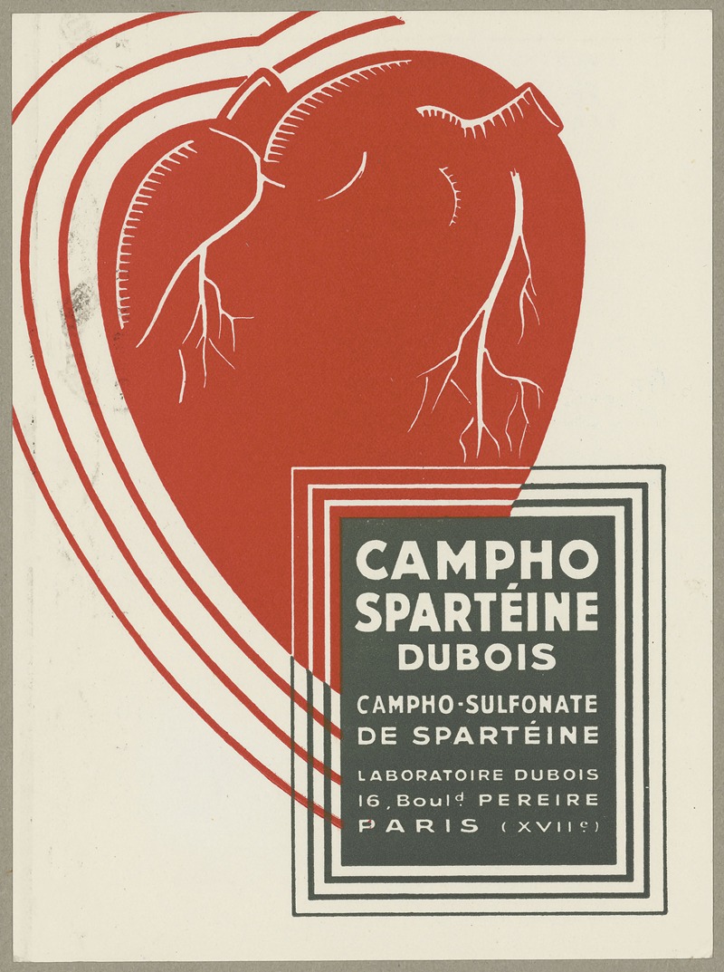 Campho Spartéine by Laboratoire Dubois, 1936 — digital art print download
