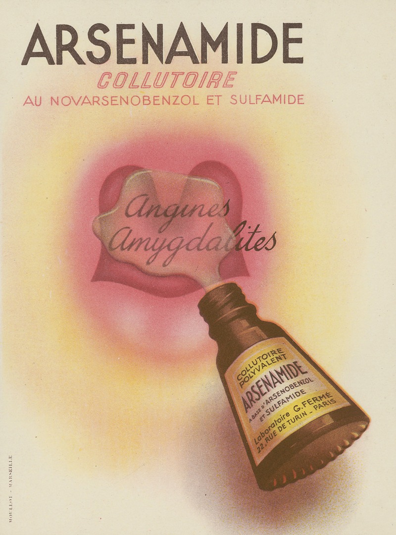 Arsenamide by Laboratoire G. Fermé, 1910-1950 — digital art print download