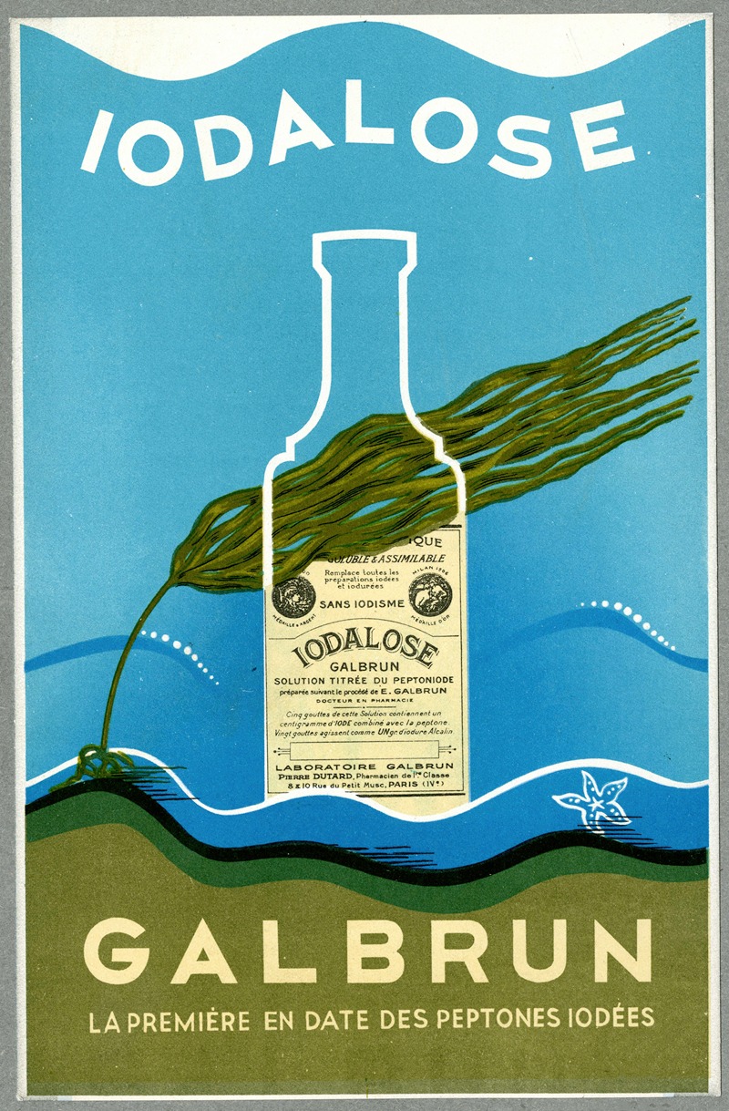 Iodalose by Laboratoire Galbrun, 1910-1950 — digital art print download