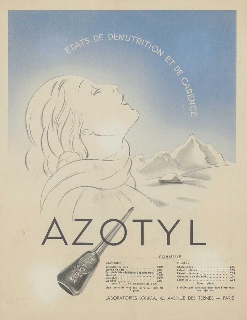 Azotyl by Лаборатуар Лобика, 1910-1950 — digital art print download