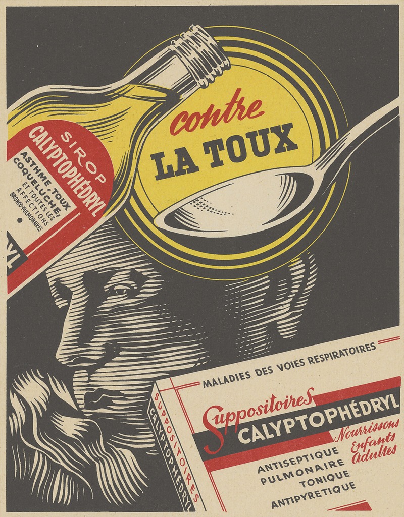 Sirop Calyptophédryl by Laboratoire M. de Rive, 1910-1950 — digital art print download
