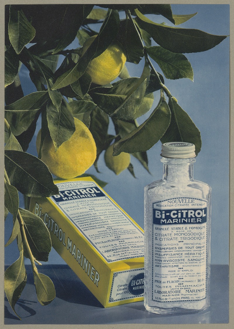 Bi-citrol Marinier by Лаборатуар Мариниер, 1910-1950 — digital art print download