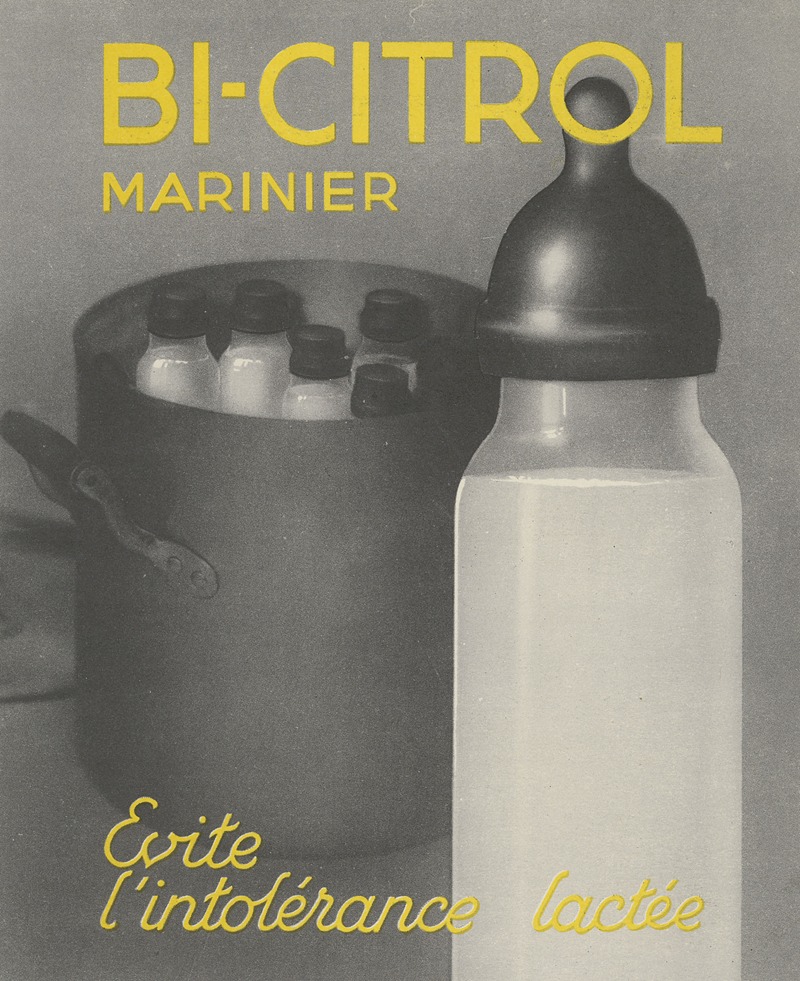 Bi-citrol Marinier évite l'intolérance lactée by Лаборатуар Мариниер, 1910-1950 — digital art print download