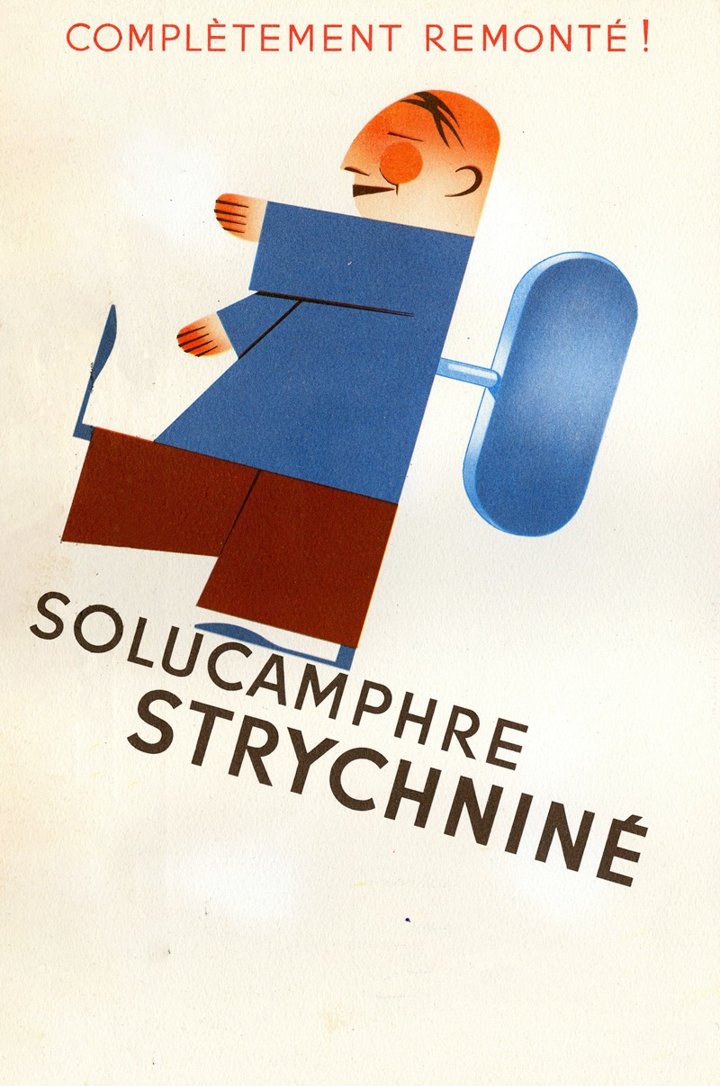 Solucamphre strychniné by Laboratoire Michel Delalande, 1937 — digital art print download