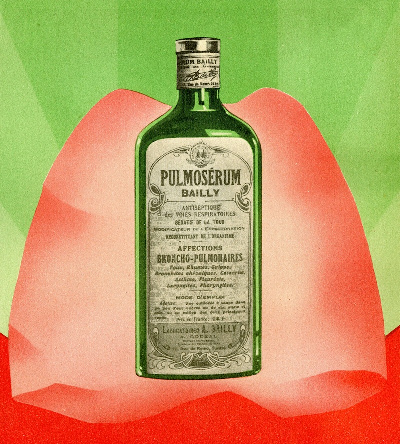 Pulmosérum by Laboratoires Bailly, 1910-1950 — digital art print download