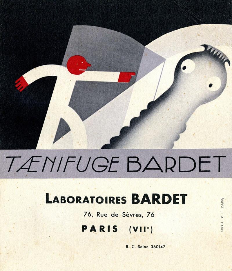 Taenifuge Bardet by Laboratoires Bardet, 1910-1950 — digital art print download
